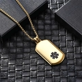 Gold Schwarzes Logo Mit Kette