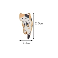 Calico cat alloy pendant charm with white orange black enamel for DIY jewelry 2.5cm - Yellow Cat