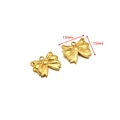 Golden stainless steel bow charm pendants for DIY jewelry making 13mm by 15mm - 15*13mm Bow 1.7mm Single Hole / Gold