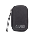 Bolsa organizadora negra para accesorios digitales con correa y iconos para cables y cargador - Negro