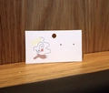 Minimalist face line art earring display card on a rustic wooden stand surface - 9*5cm【JYXT-007】Earring Card
