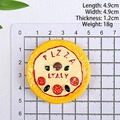 Miniature pizza fridge magnet for kitchen decor with 4.9cm diameter size details - Pizza