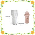 3D Engel Silikonform für DIY Kerzen mit Maßen, Höhe 9,15 cm, perfekt für Gipsfiguren - Engel Mädchen hält Stern