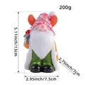 Weihnachtswichtel Harzfigur mit Rentierhörnern und Maßen von 13cm Höhe - Männlicher Stil-Geweih Weißer Bart