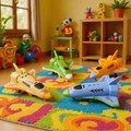 Pull-back space shuttle toy set for kids with four colorful airplane shuttle models - Space Shuttle Pull-back Toy Car