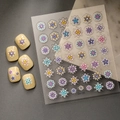 Adesivi per unghie boho in cristallo con motivi floreali e fiocchi di neve colorati - Stile Fiore Mandala Colorato (CO-132)