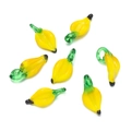 Handmade yellow glass banana pendant for DIY jewelry and handcrafted accessories - Glass Pendant-Banana