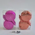 Lollipop-shaped purple and rose gold PVC Christmas tree hanging ornaments, 15cm set - Purple Pink Spiral Lollipop (4pcs/15cm)