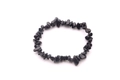 Handmade bracelet featuring natural polished irregular black obsidian gemstone chips - Obsidian