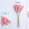 Artificial pink wheat flower bundle with hemp rope and 30cm height specifications - 6Pcs/Set / Pink