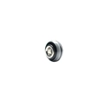 DIY black and white striped resin bead with large silver metal hole for bracelets - Striped 19