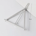 Minimalist silver triangle metal hair clip with polished alloy finish and 6cm length - Silver Triangle