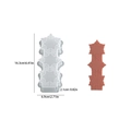 Silicone mold for three-piece snowflake aroma candles and resin crafts with measurements - NO.7-3-Cavity Snowflake