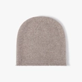 Bonnet d'hiver en laine tricotée marron clair avec motif de maille sergé décoratif - Taille unique / Khaki (24B093)