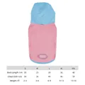 Pink and blue mesh dog cooling vest size chart with believe in yourself slogan - S / Pink