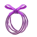 Set di quattro braccialetti glitterati viola con fiocco in raso per donne e bambine - Set di braccialetti glitter viola con fiocco (30052)