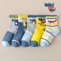 5-pack children's cotton mesh socks with cute cartoon crocodile designs in multi-colors - Flat Panel Ds Dragon / 3-5 Years (Feet length 13-15cm)