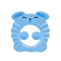 Adjustable blue cartoon mouse baby shower cap with waterproof ear protection and wide brim - Rabbit Bath Hat Blue