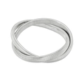 Silver multi-layered stainless steel spring bracelet with a flexible spiral coil design - Gold Wrapped Double Ring Bracelet (CK1194)