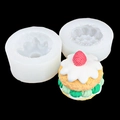 Zweiteilige Silikonform für bärenförmige Torten und Erdbeer-Creme-Kerzenherstellung - 16# Transparent B570+B571 2er-Set