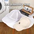 Dikke waszak voor baseballpetten met steunframe voor behoud van de petvorm - Sandwich pet waszak / Wit