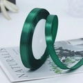 Dark green satin ribbon roll with smooth silk luster for gift wrapping and floral bouquets - 56# Light Dark Green