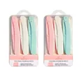 Folding eyebrow razor set with 6 pieces in pink, white, and green safety design - 6pcs (2 Boxes of 3pcs)