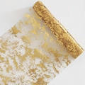 Red purple foil table runner polyester mesh decoration for wedding party and home decor - 28*275cm / Gold