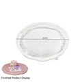 Translucent white wave-edge round silicone mold for 22cm DIY wavy decorative tray - Rock Pattern - Large