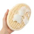 Ovale natuurlijke luffa badspons met rijk schuim voor zachte peeling van de huid - 14.5x10x5cm / Grote sisal spons bal