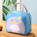 Blaue isolierte Lunchtasche mit süßem Pinguin-Motiv und robusten Tragegriffen - Blauer Pinguin