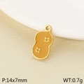 Goldener Erdnuss-Anhänger aus 18K vergoldetem Edelstahl mit gelber Emaille-Oberfläche - Erdnuss (KLJ10453-ZLA)