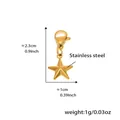 Sternförmiger 18K vergoldeter Edelstahl-Anhänger mit Verschluss und Zirkon-Inlay - Goldener Pentagramm Sternanhänger (3 Stück)