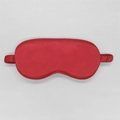 Red silk-like satin sleep eye mask with elastic headband for blocking light - Bright Red 46#