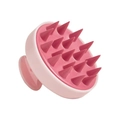 Ergonomische rosa Kopfhautmassagebürste aus Silikon für die tiefe Haarreinigung - Doppelrosa