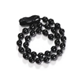 Zwarte 12cm metalen kralenketting met glanzende afwerking en sluiting voor DIY-accessoires - Zwart