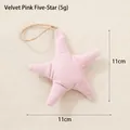 Decorazione natalizia a stella rosa in morbido velluto con cordino di iuta naturale - Velluto Rosa Stella / Rosa