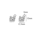 Silver crab pendant for jewelry making in stainless steel with 12.5mm size markings - Steel Color Crab-650