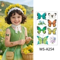 Tatuaggi temporanei di farfalle impermeabili per bambini con disegni ad acquerello - Farfalla WS-A254
