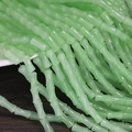Pale green bamboo shaped glass beads strand for DIY jewelry and bracelets making - 6x12mm Light Apple Green (1Pc)
