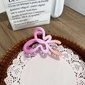 Pink and orange gradient butterfly hair claw clip with elegant hollow design - Butterfly Rose Pink