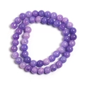 Macro shot of purple crackle agate beads for DIY jewelry and accessory crafting - 10mm/Approx 38pcs / Purple Floral Round Bead