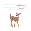 Realistic female white-tailed deer figurine in brown and white 7.5x7.5cm animal model - Mother White-tailed Deer-Rough Surface (ZQ4039)