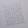 5D Holografische Kirschblüten-Nagelaufkleber M-576 mit geprägter Sakura-Struktur - Holografischer Weißer Kirschblüten-Stil (M-576)