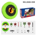 Kids' target throwing game set with safety axes and darts in neon green and yellow - Green Round Target (Wall Mount)