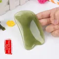 Square green resin scraping massage plate for facial lifting and meridian relaxation - Square Plate / Green