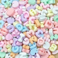 Colorful macaron resin alphabet beads for DIY phone cases and hair clips craft - 1* One Of The 26 Colored Letters (randomly Selected)