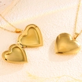 Gold Heart Polished Locket