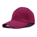 Magenta high-quality cotton baseball cap for kids with curved brim and 6-panel structure - 52-54cm / Rose Red