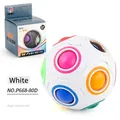 White 3D magic rainbow ball puzzle toy with colorful push buttons for children - White Chinese Boxed